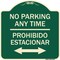 Signmission No Parking Anytime Prohibido Estacionar Heavy-Gauge Aluminum Sign, 18" x 18", G-1818-23768 A-DES-G-1818-23768 - alternate 1